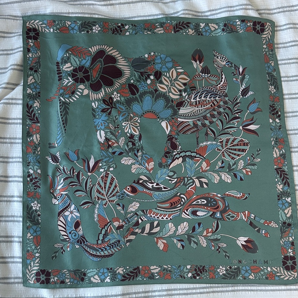 Longchamp floral scarf